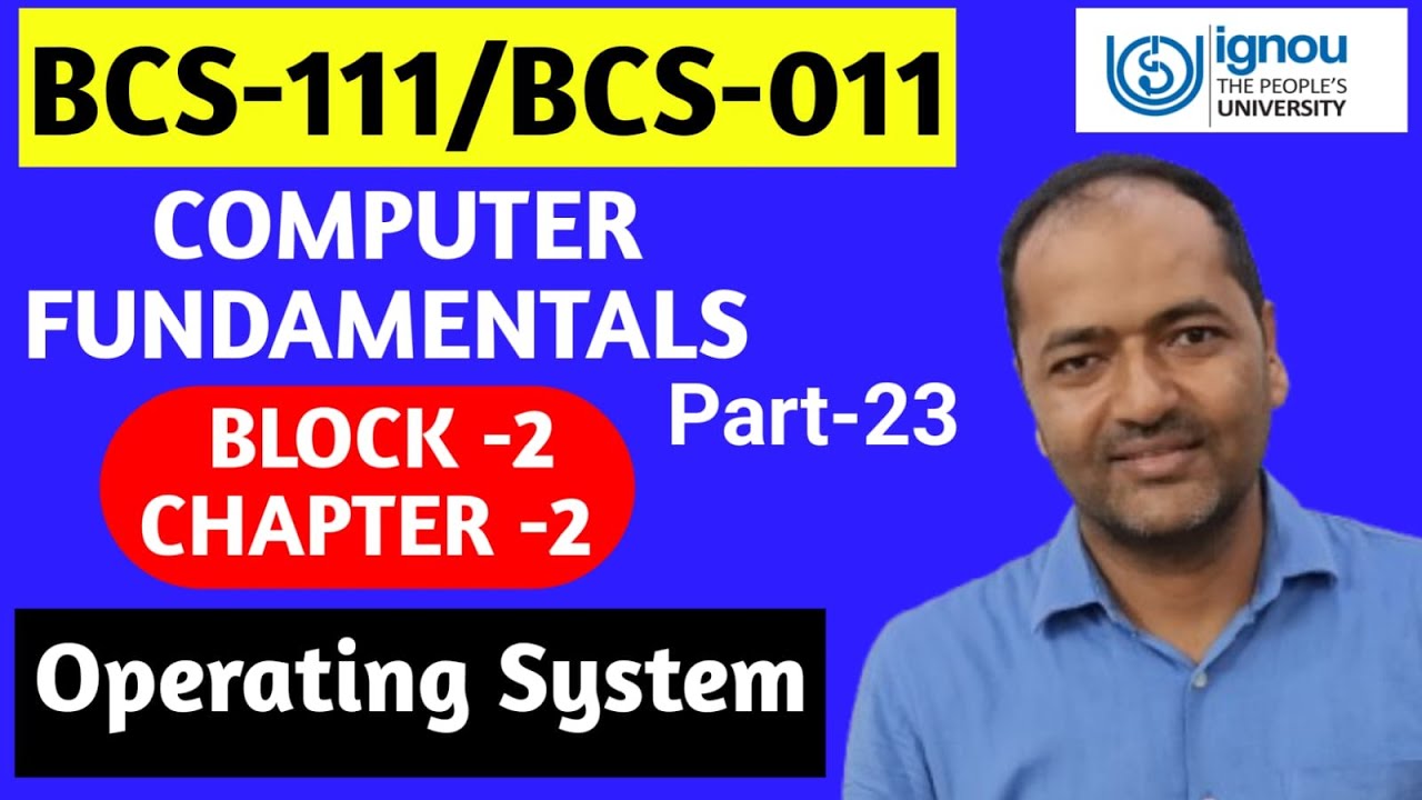 BCS-111/BCS-011 Operating System &  Functions Computer-Fundamentals Part-23 #bcs011 #bcs111