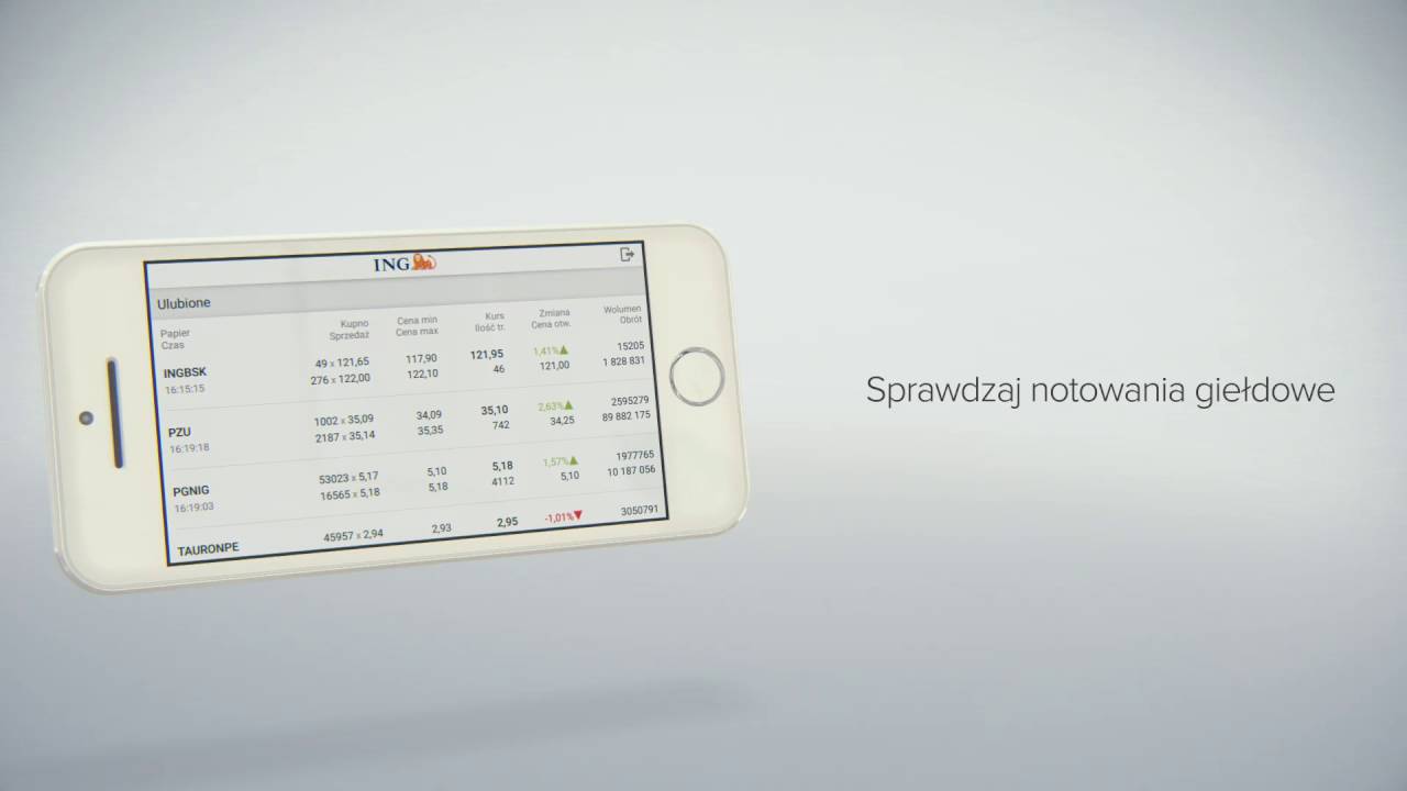 ING Makler Mobile. Wygodny dostęp do konta maklerskiego.