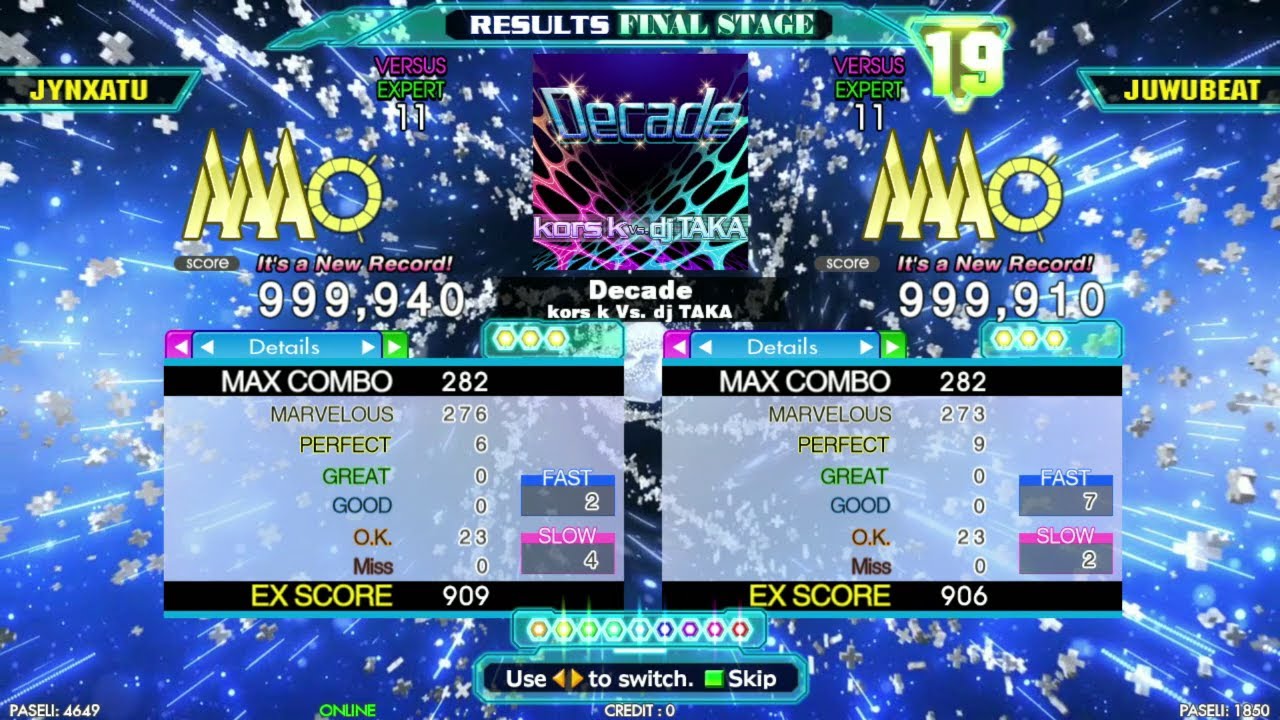 [DDR A20 PLUS] Decade / kors k Vs. dj TAKA (Single Expert 9p PFC)