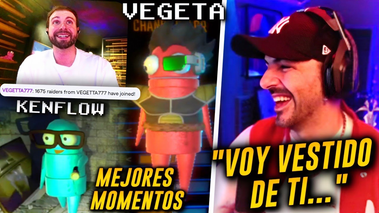NEXXUZ hace COSPLAY de VEGETA en R.E.P.O y VEGETTA le hace una RAID (MEJORES MOMENTOS)