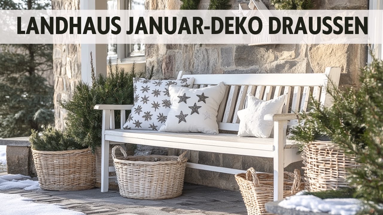 Charmante Januar-Deko f&uuml;r drau&szlig;en im Landhaus-Look