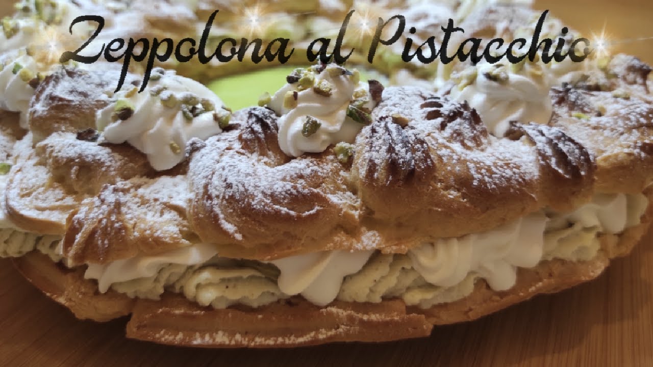 Zeppola di San Giuseppe gigante al Pistacchio/ festa del papà   #recipes  #pistachio  #choux