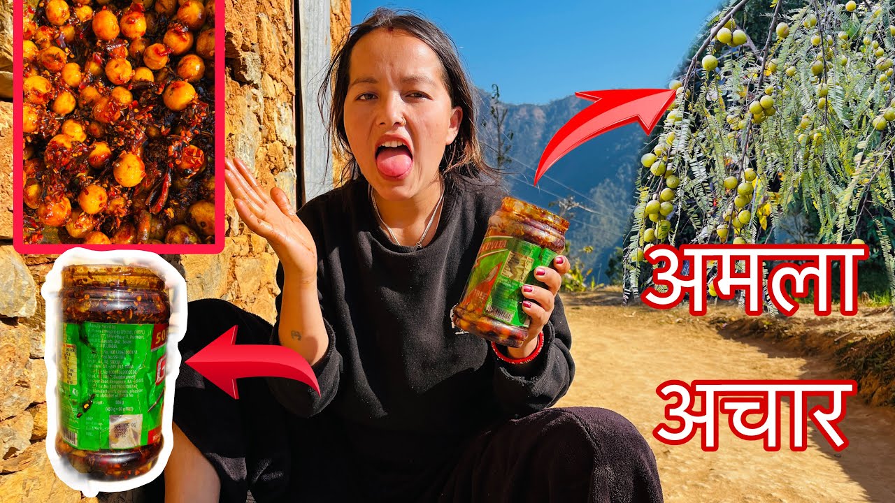 अमलाको अचार बनाऊने सजीलो तरीका कसरी बन्छ त अचार 5 मीनेट मै  #1ksridharvlog #villagelife #vlog #food
