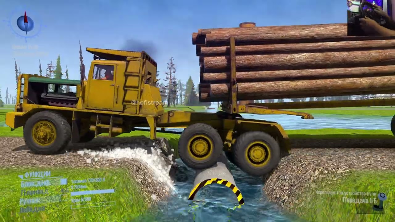 Spintires: Mudrunner Truck vs Extreme Broken Road with Speed Bumps | Game Daily155 #mudrunner