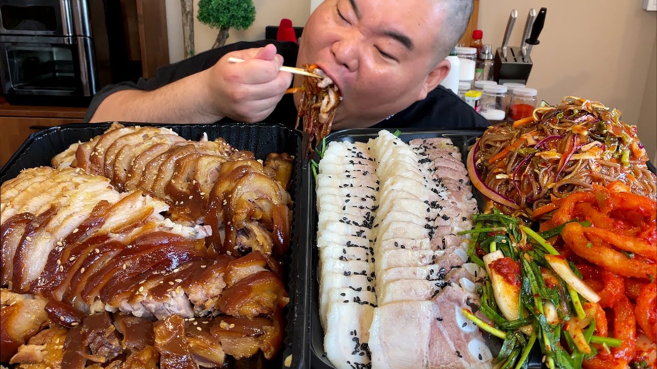 족발,보쌈,막국수 와구와구 먹는 영상 feat. 실땅님 MUKBANG