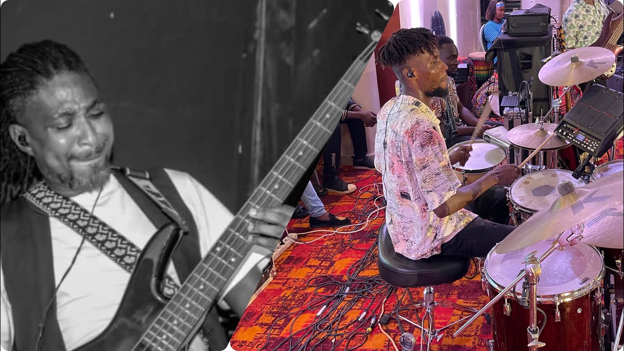 Finally Bisdrum had an Amazing Jam with the ￼Living legend Mr.DanGrahl￼@Akwaboah Father’s funeral 🔥