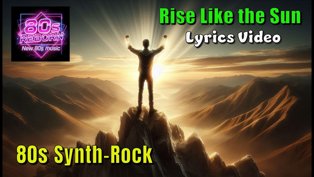 80s REBORN: Rise Like the Sun - Lyrics Video (Synth-Rock)