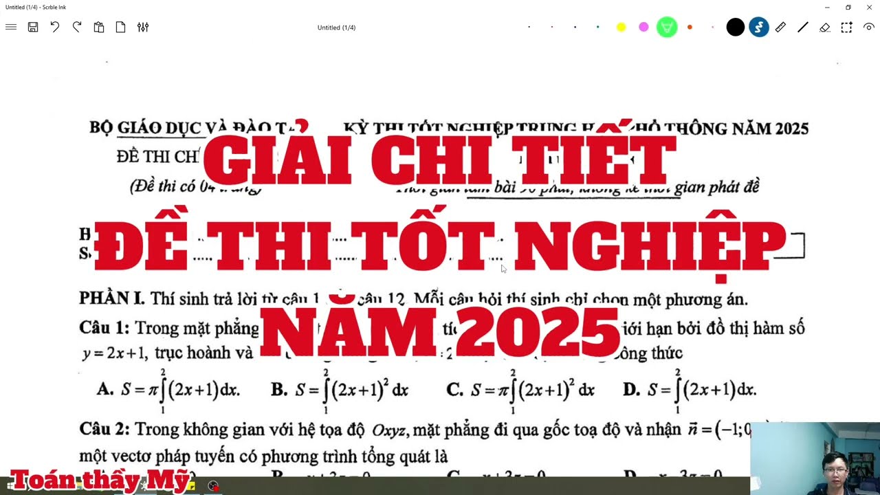 GIẢI CHI TIẾT ĐỀ THI TỐT NGHIỆP THPT TOÁN 2025