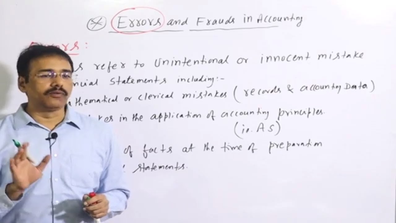 Auditing and Assurance||Meaning of Error and Types of Error || Mathur Sir Classes