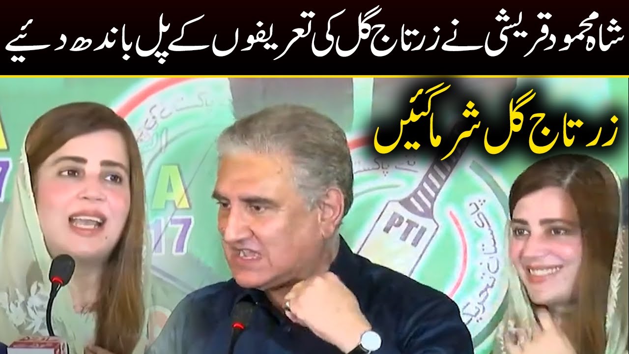 شاہ محمود قریشی نے زرتاج گل کی تعریفوں کے پل باندھ دئیے