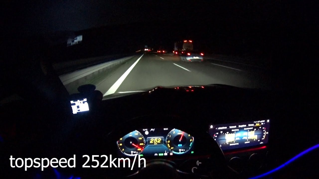 2021 Mercedes-Benz E300de - 0-252km/h | Autobahn | Zeiten messen | POV