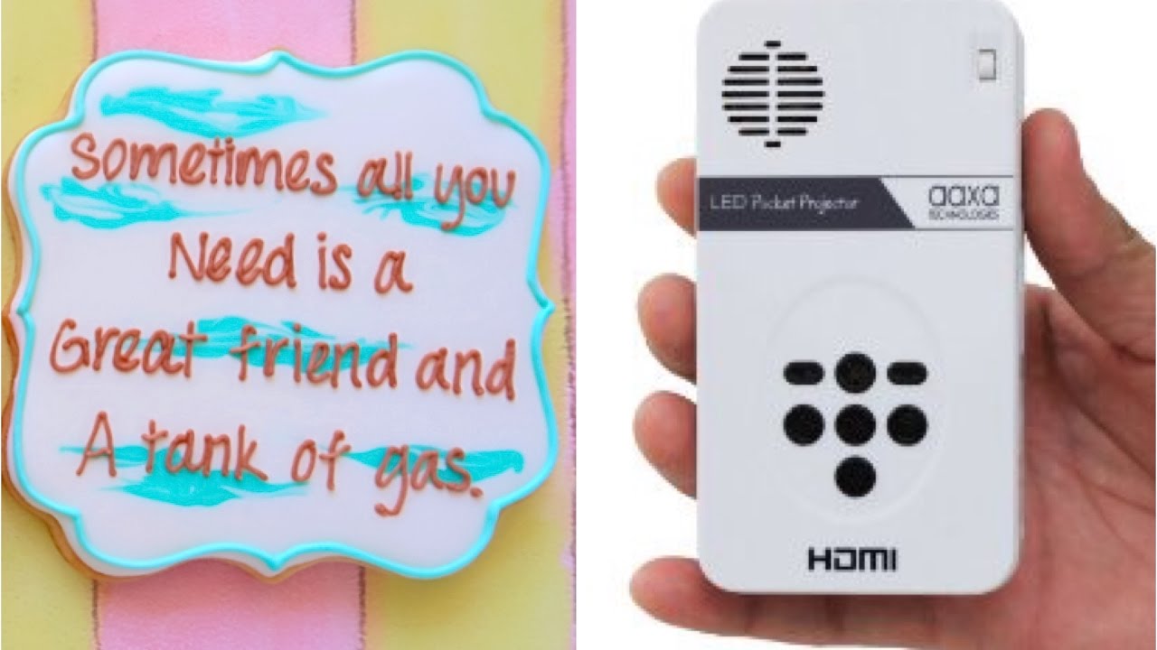 Text writing with PICO projector. Quick and easy.