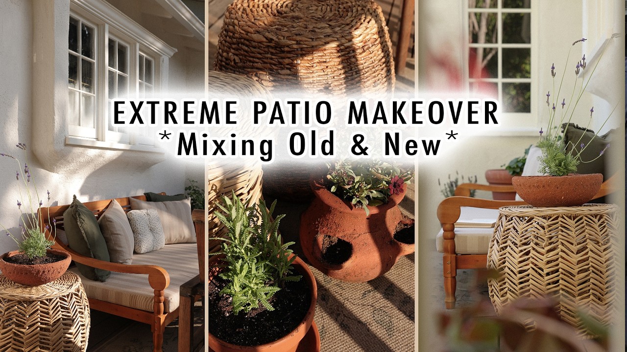 EXTREME PATIO MAKEOVER *Mixing Old & New* |(Before & After) | XO MaCenna