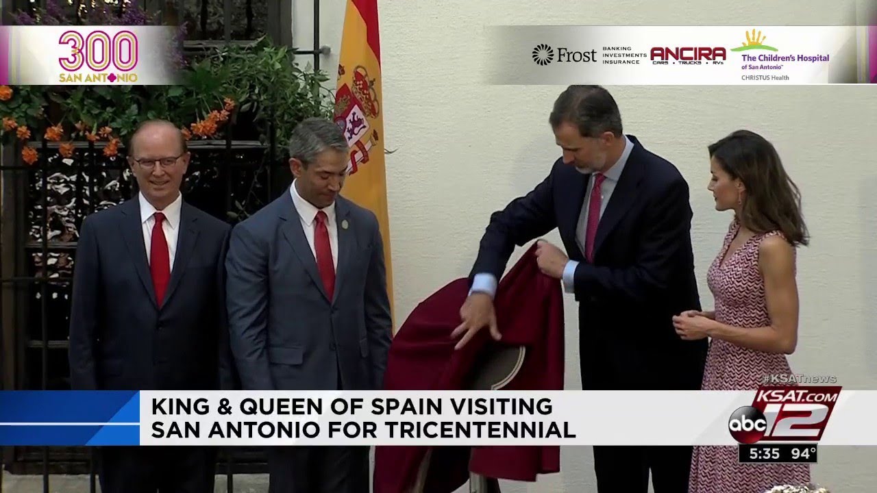 Video: Spanish king, queen receive royal treatment during visit to San Antonio