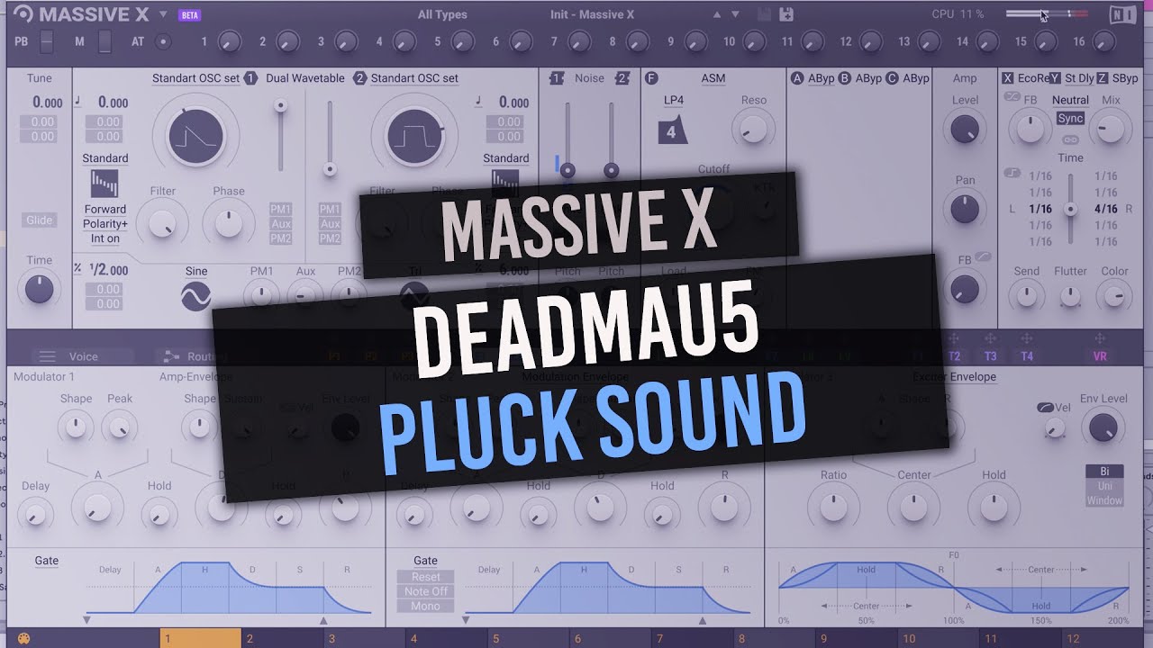 Deadmau5 Pluck Sound with Massive X