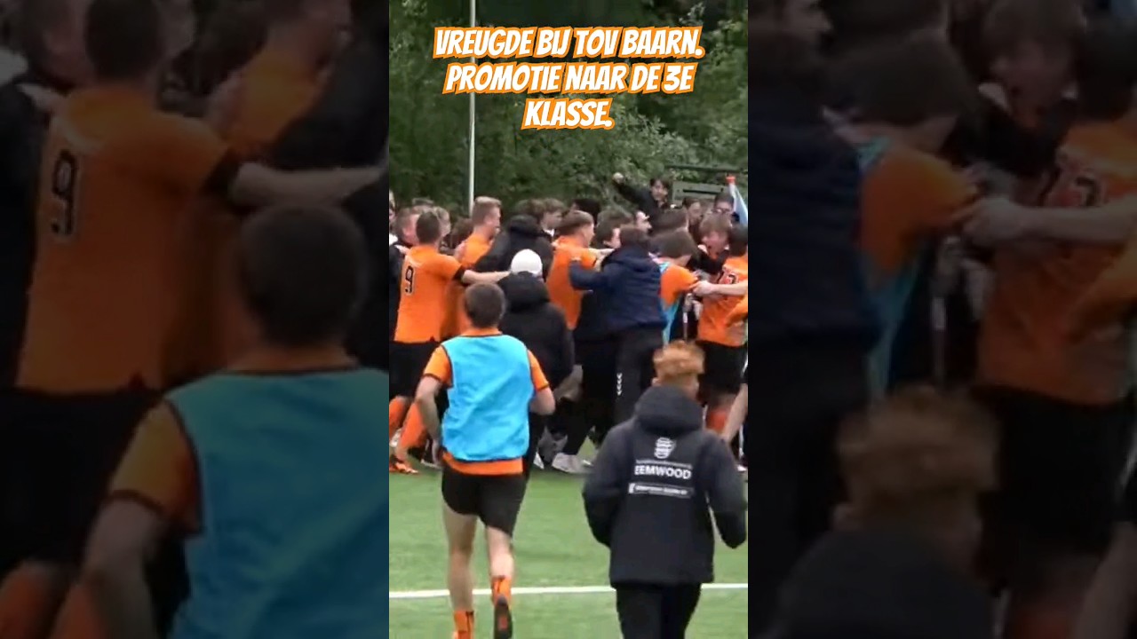Vreugde na promotie TOV Baarn | #football #voetbal #promotie #vreugde #shorts #shortsvideo #fyp .