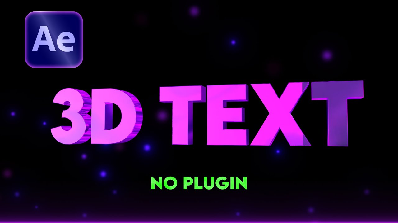 How to Create 3D Text in After Effects No Plugins Needed! (Easy Tutorial)