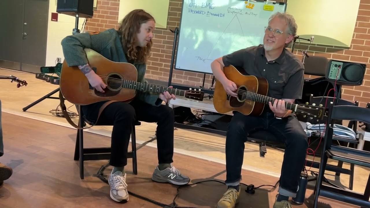 Bryan Sutton and Billy Strings playing at Blue Ridge Guitar Camp 2024, Brevard, NC