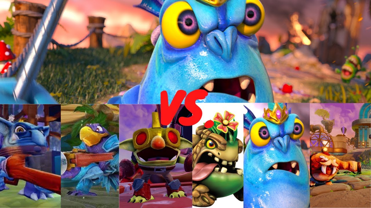 Gulper vs. All water villans skylanders trap team
