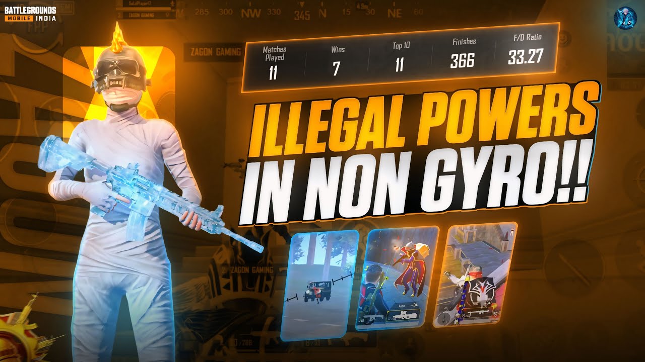 ILLEGAL POWERS COME WITH NON GYRO | INTENSE RANK PUSH LOBBY CLUTCHES | BGMI