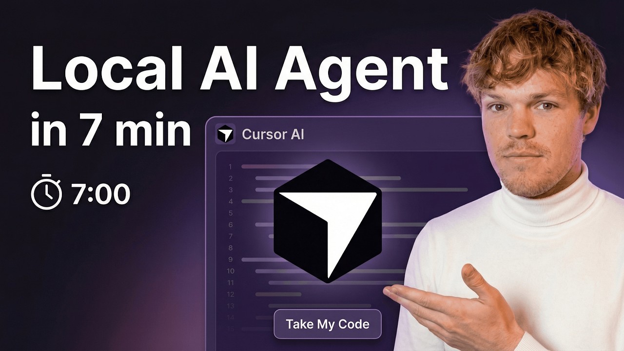 How To Create a Local AI Agent in 7 min with Cursor AI (take my code)
