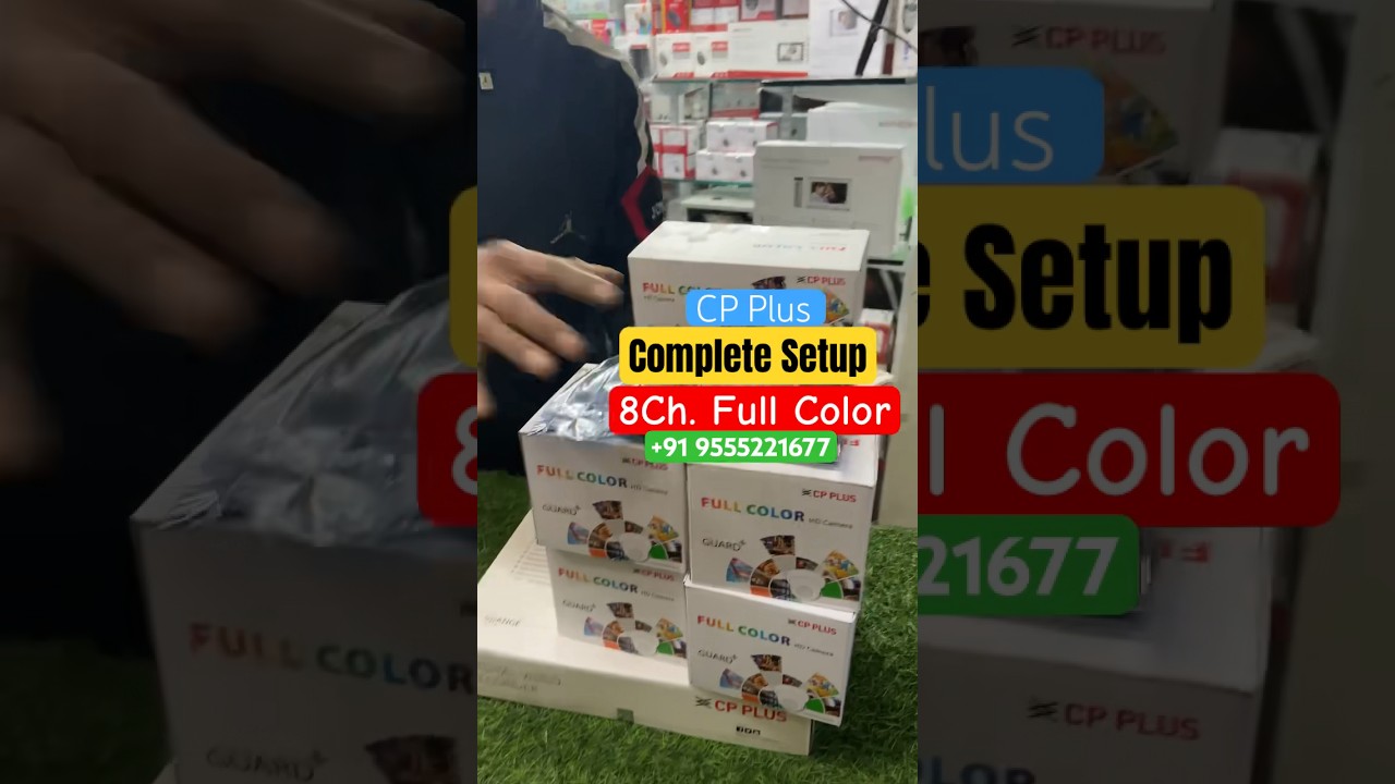 Part -2 CP Plus Complet Setup 8Ch. Full Color Cctv Camera #cpplus #8cctvcamerasetup #cctvcamera