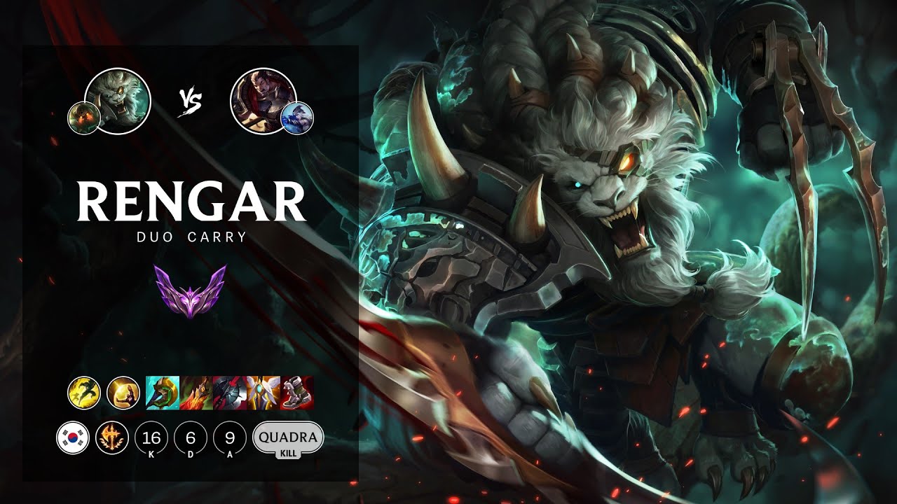 Rengar ADC vs Darius - KR Master Patch 12.15