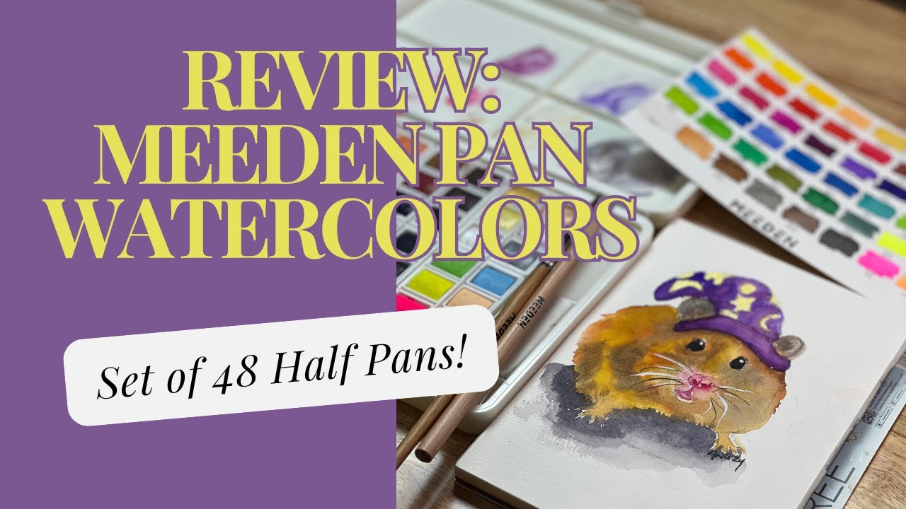 Review | @meedenarts Set of 48 Half Pan Watercolor Palette