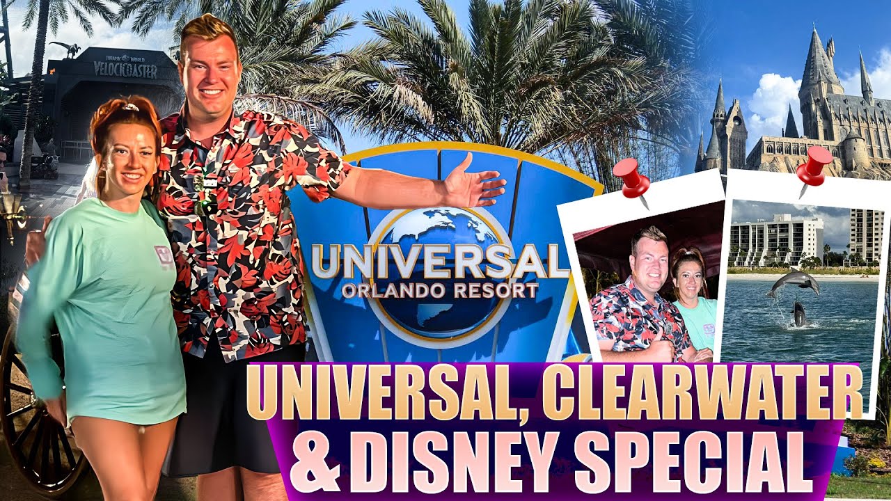 🔥 MEGA 3-STOP FLORIDA DAY! Universal Thrills, Clearwater Dolphins & Disney Resort Secrets! 🇺🇸 