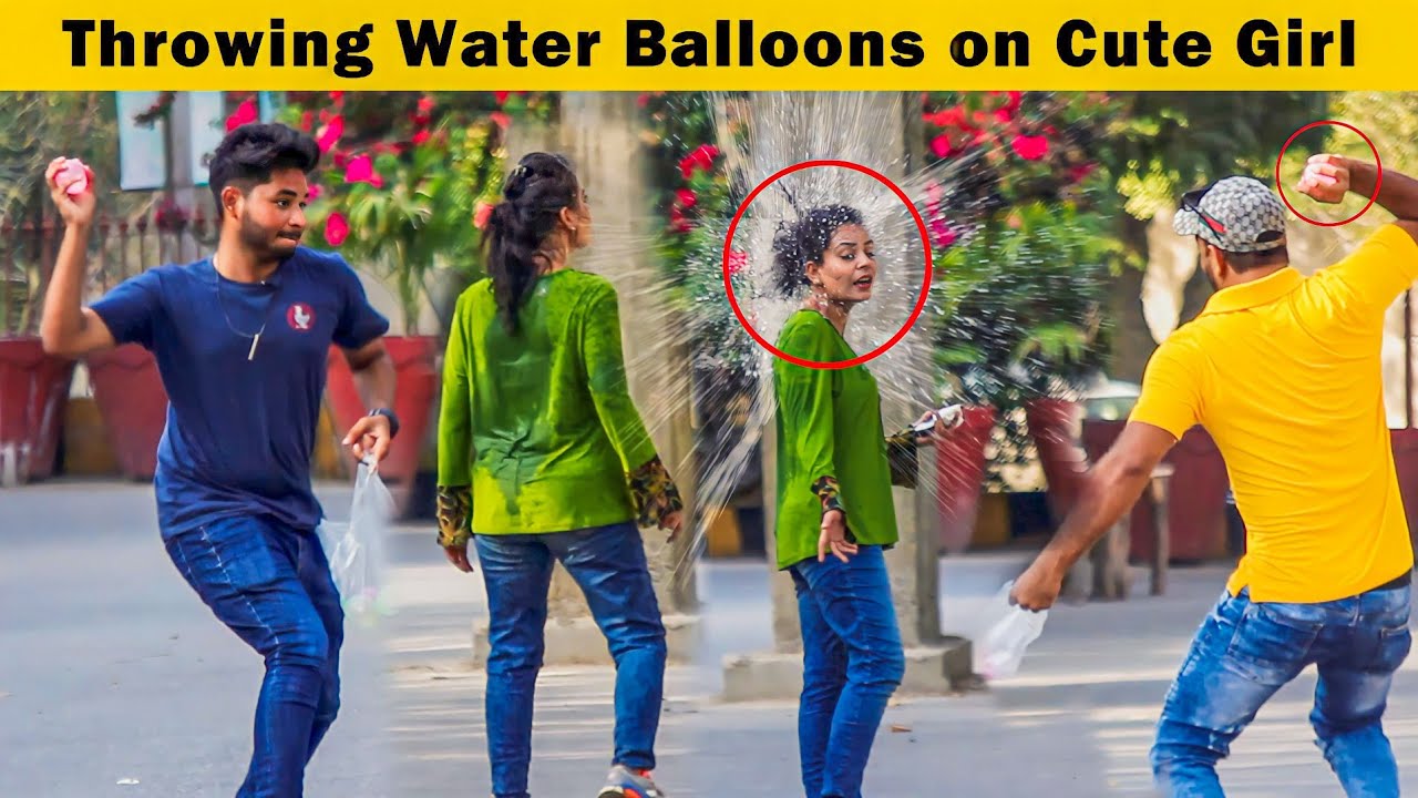 Throwing Water Balloon Prank | Prank In Pakistan | Zaid Chulbula