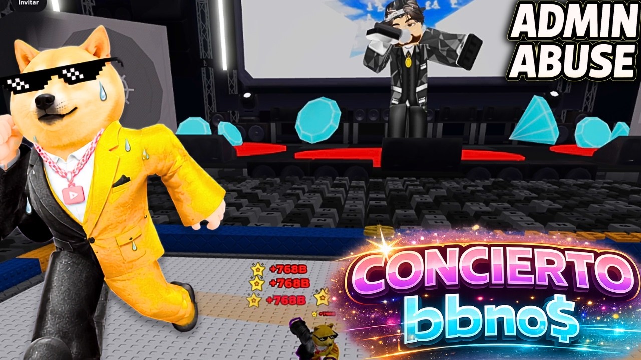 AS&Iacute; FUE EL CONCIERTO de bbno$ en el ADMIN ABUSE de ESCAPA DEL TECLADO en ROBLOX 🎤🤯