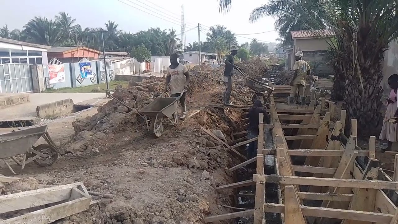 casting of udrain concrete 