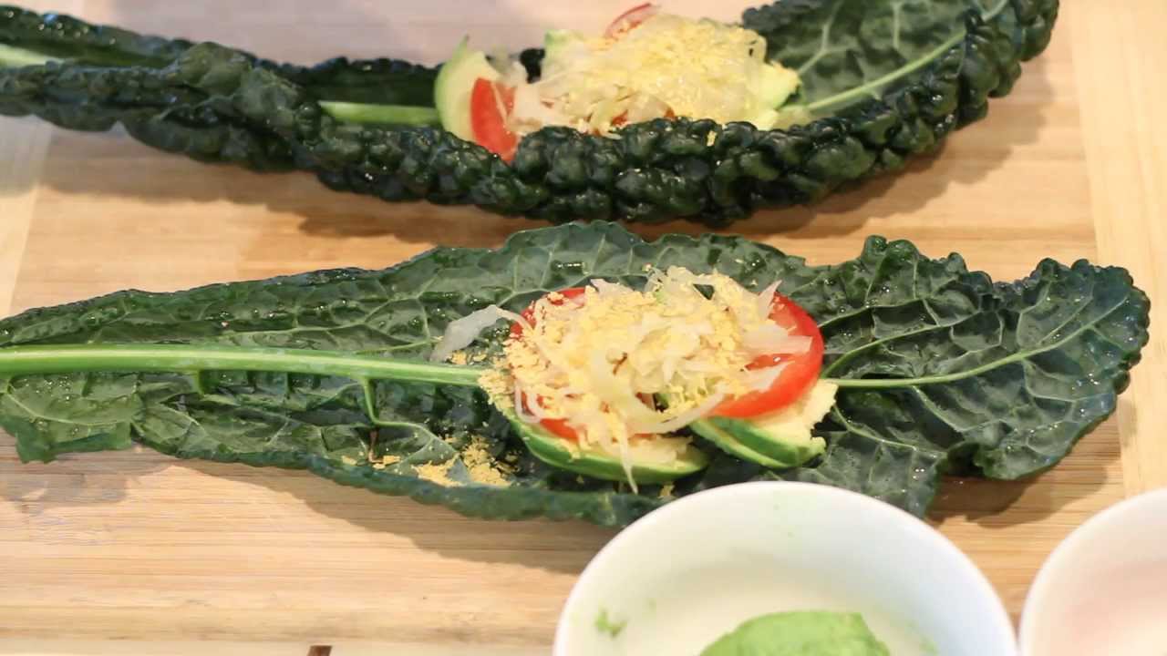 Kimberly Snyder Raw Kale Roll-Ups Recipe