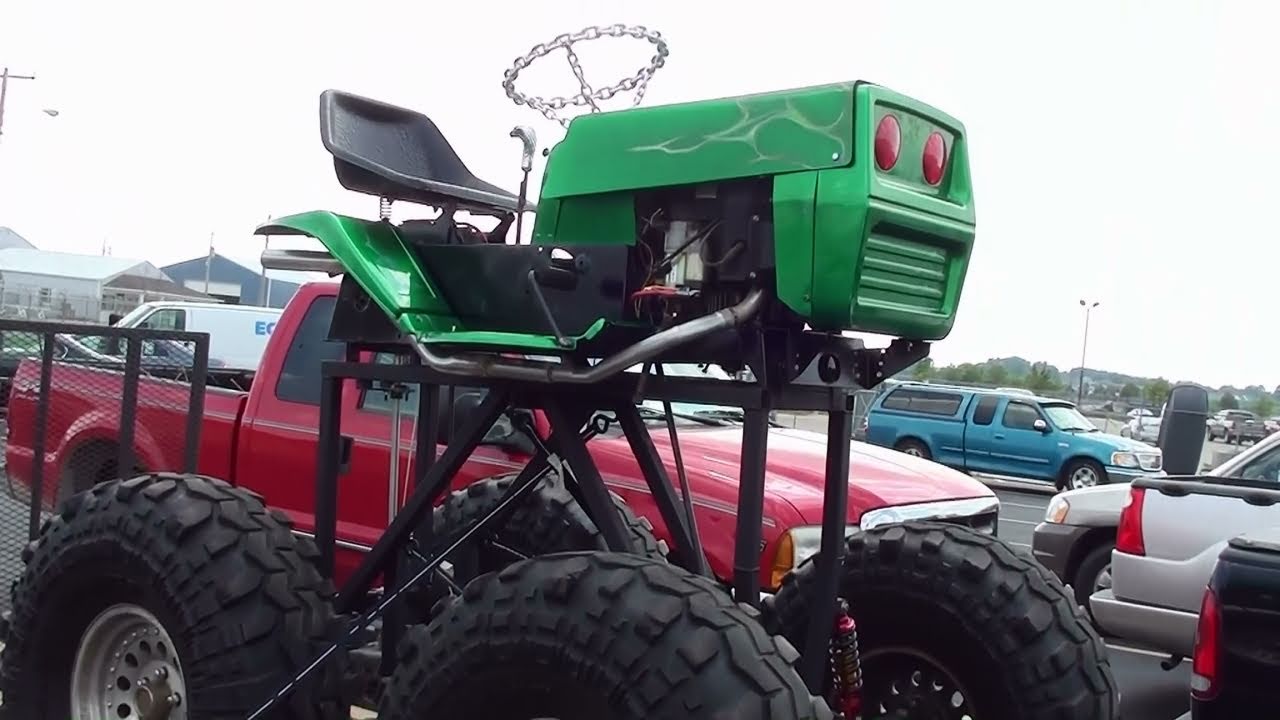 Monster Lawn Tractor - Lifted with Super Swampers - V-Twin - Disc Brakes