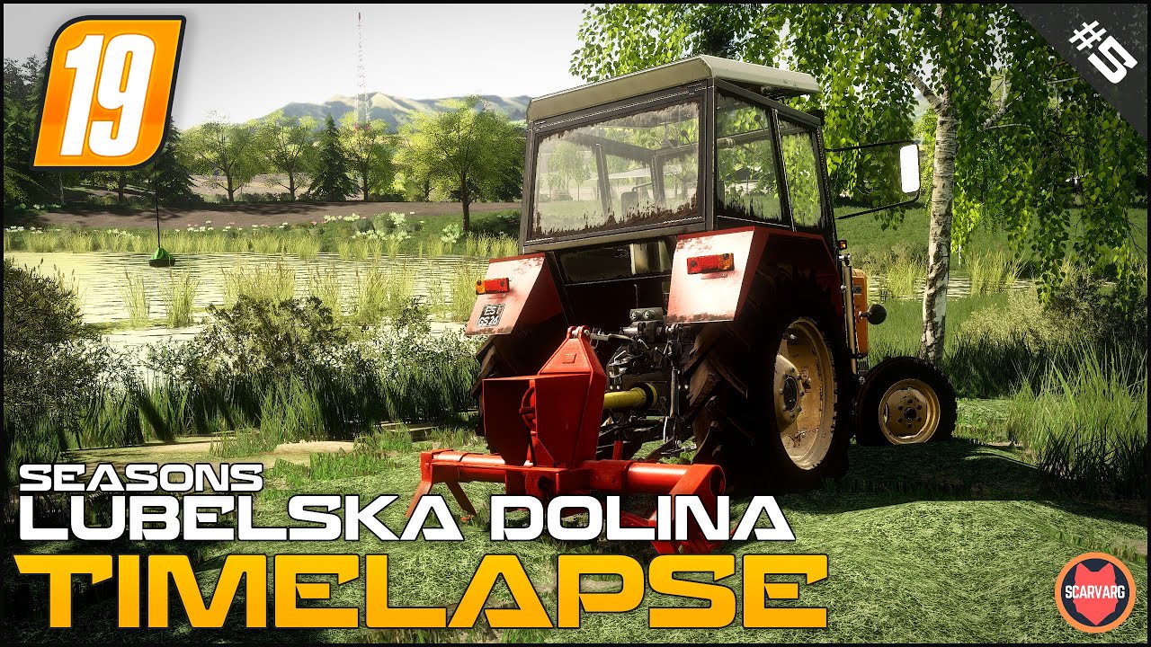 MOWING GRASS & CUTTING TREES ⭐ FS19 Lubelska Dolina Seasons Timelapse