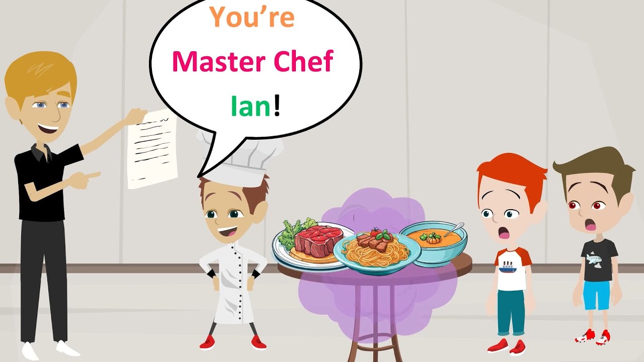 Ian becomes a Master Chef? - Animated English Funny Story - Lucas English