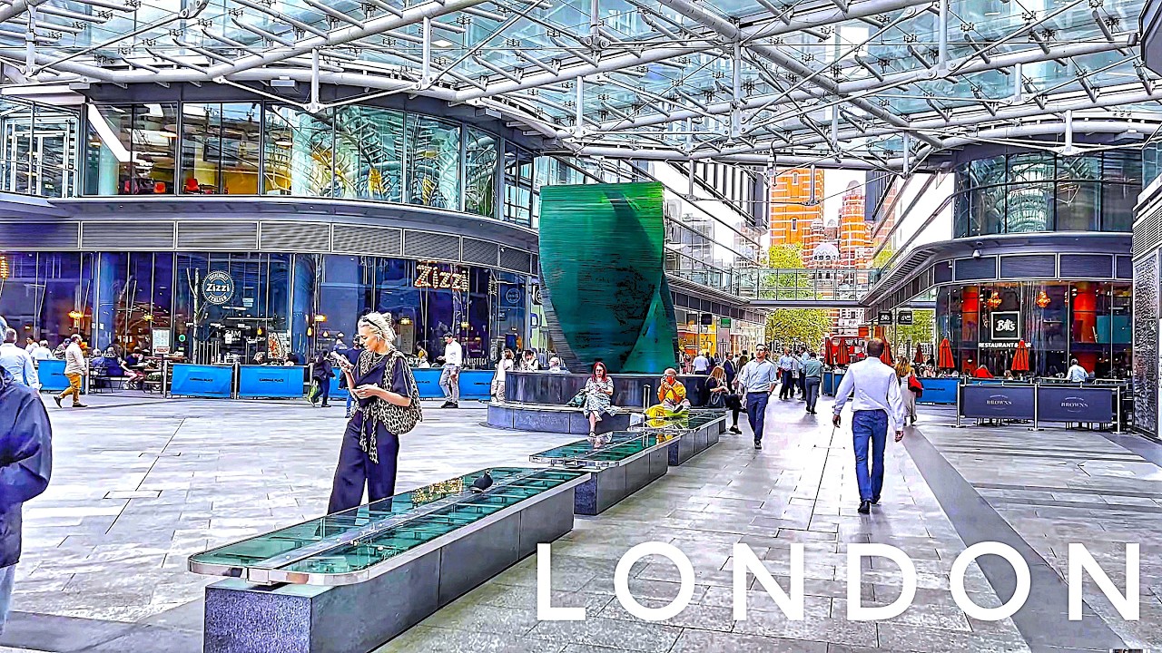 Summer London City Tour | 4K HDR Virtual Walking Tour around London City | Central London View [4K]