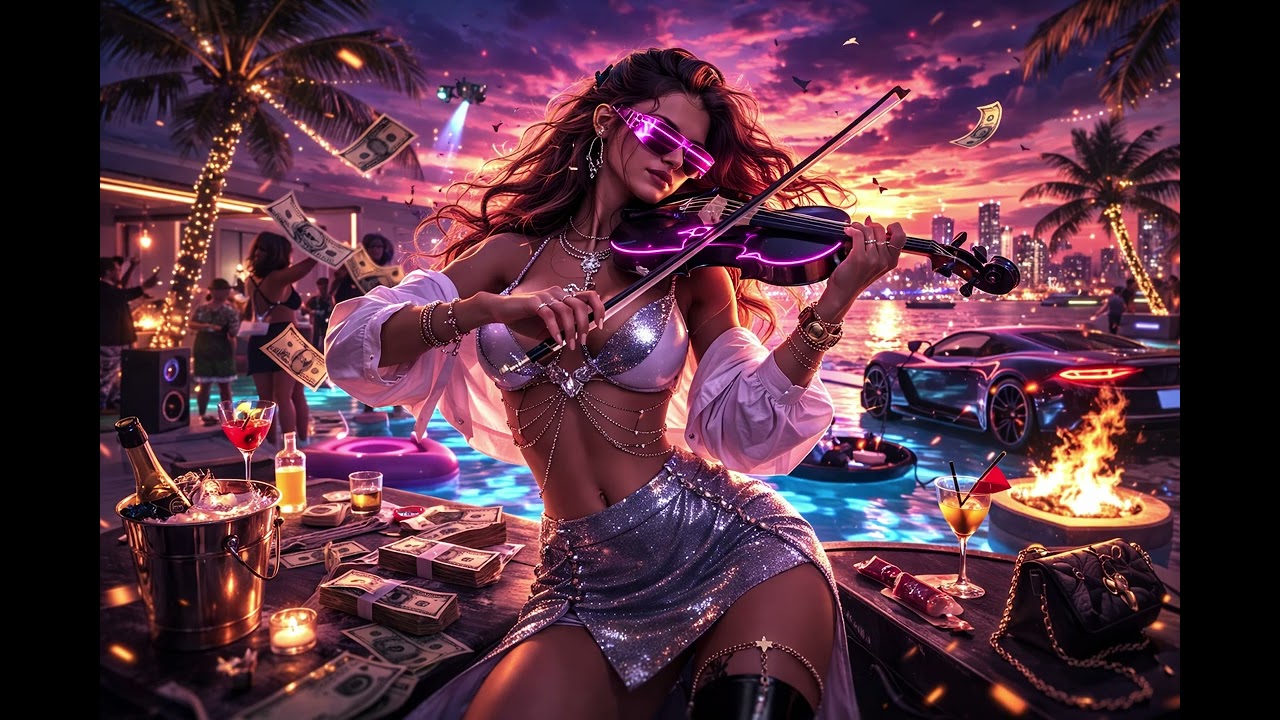The Violin Girl Hiphop – Midnight Bass, Golden Strings 🌙💥