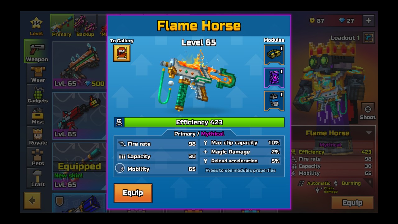 Flame Horse Mythical Gameplay Pixelgun 3d (review)