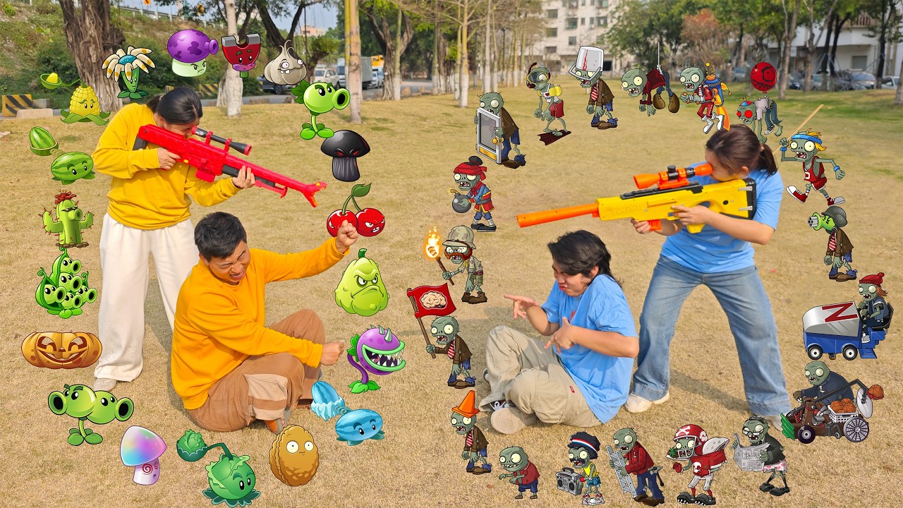 Plants vs. Zombies：Crazy Team Battle, Cute version war.