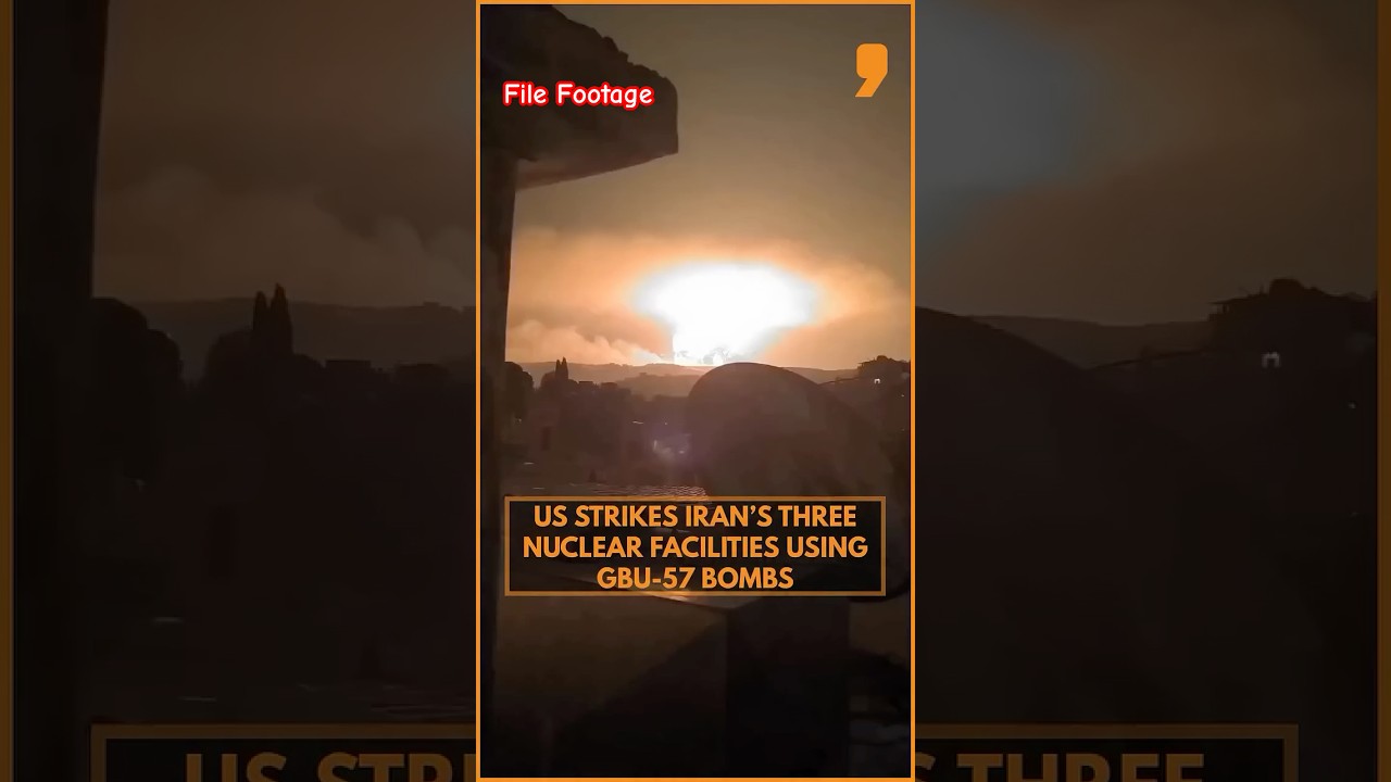 File Footage | US Strikes Iran Nuclear Sites with GBU-57 Bunker Busters | Massive Blasts | News9