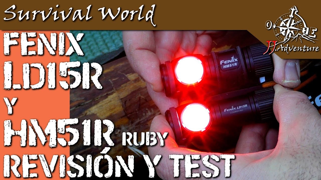 Fenix LD15R y HM51R RUBY Linternas EDC y Frontal