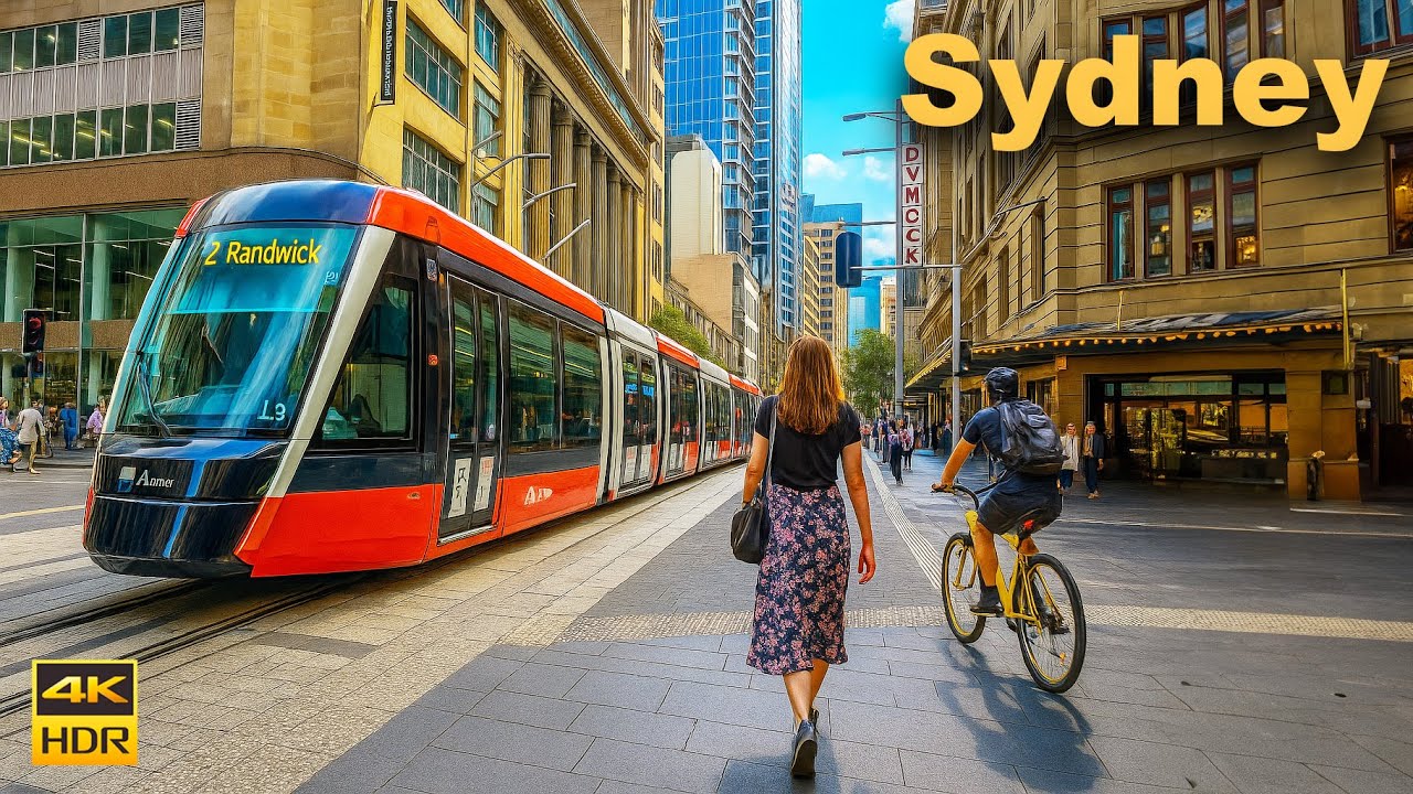 A Winter Walk Through Sydney Australia - From Town Hall to Hyde Park | 4K HDR