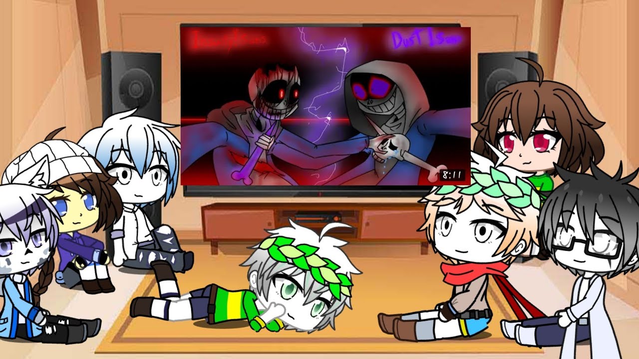 Undertale react to Mirrored Insanity/Реакция Undertale на Mirrored Insanity/Rus|Eng/GachaClub.
