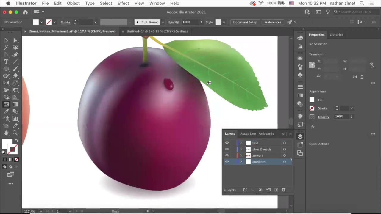 Mesh Gradient Tool Adobe Illustrator
