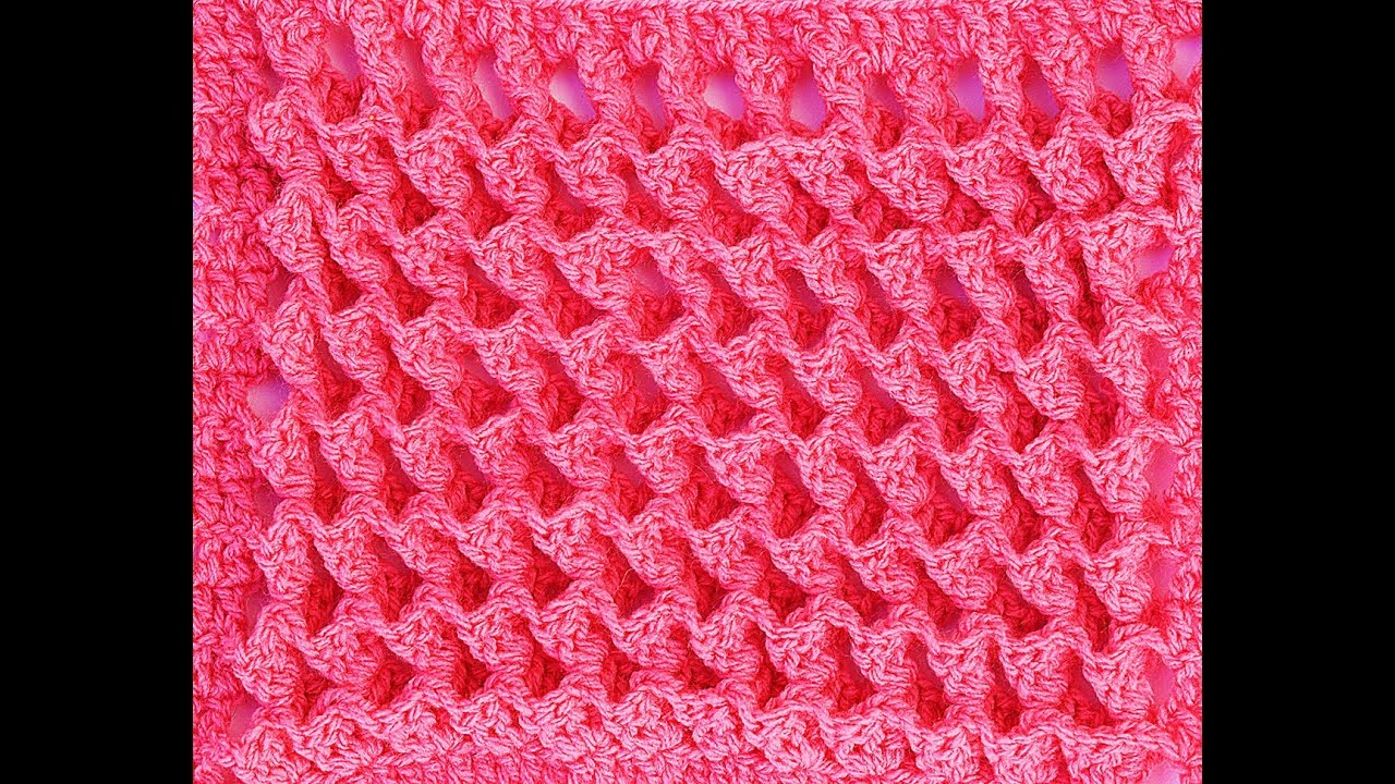 Punto 3 D a crochet muy fácil y rápido
