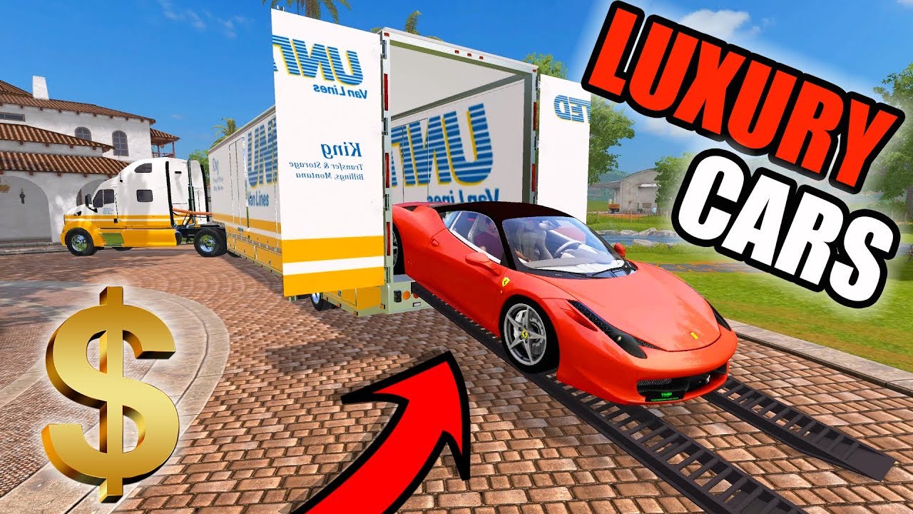 FARMING SIMULATOR 2017 | DELIVERING LUXURY CARS TO A BILLIONAIRE'S MANSION | MULTIPLAYER