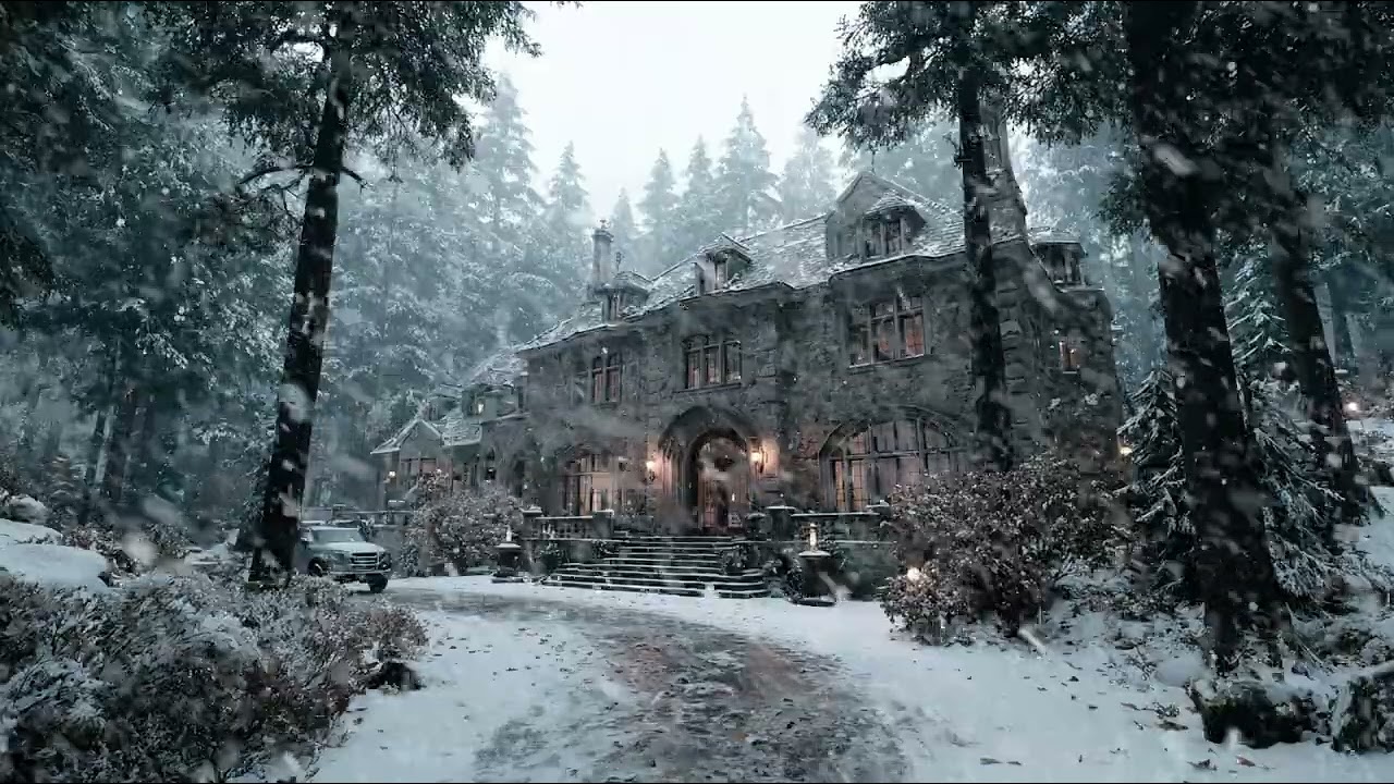 FROSTY BLOWING SNOW AND BLIZZARD SOUNDS WITH BROWN NOISE FOR STRESS RELIEF AND CALMING