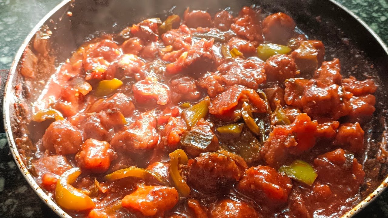 চিলি সোয়াবিন রেসিপি । Chili Soyabean recipe। In The Kitchen 