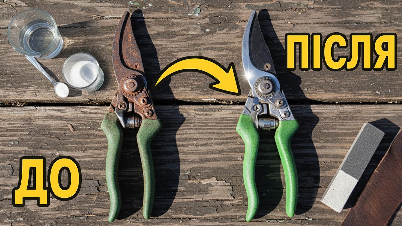 Не викидайте старий секатор! Ось як повернути його до життя! #секатор #DIY #відновлення #ремонт